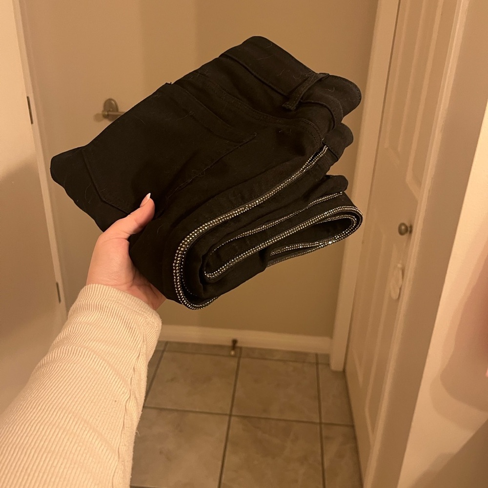 Women's Black Boot Cut Jeans - Picture 2 of 3